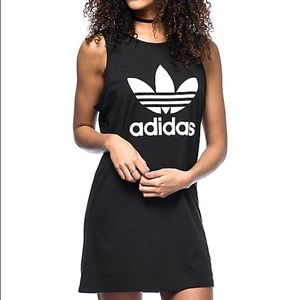 Adidas Size M Original Trefoil Black Tank Dress